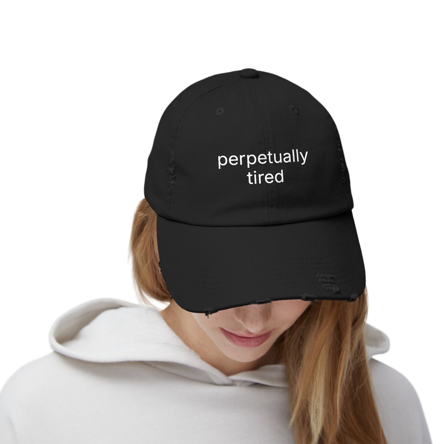 Perpetually Tired - Unisex Distressed Cap